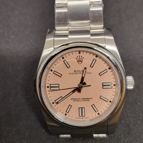 Rolex Oyster Perpetual fondo Rosa Pastel